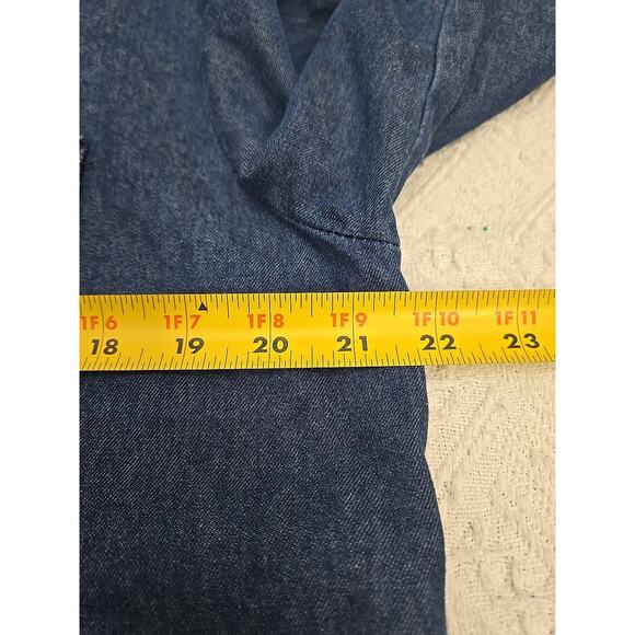 Denim Shirt Flare Bottom Dress XL Western Line Dance Never Worn - Picture 5 of 7